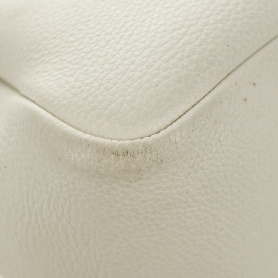 【日本直送】PRADA 手提包 Vittero Dino 皮革 2way 白色金色 Auth 190387V-21
