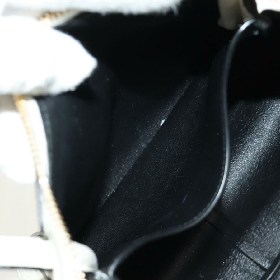【日本直送】PRADA 手提包 Vittero Dino 皮革 2way 白色金色 Auth 190387V-29