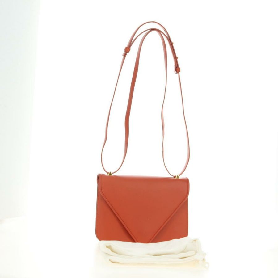 【日本直送】BOTTEGA VENETA Mount 鏈條單肩包 皮革 2way Orange Gold Auth 190620V-11