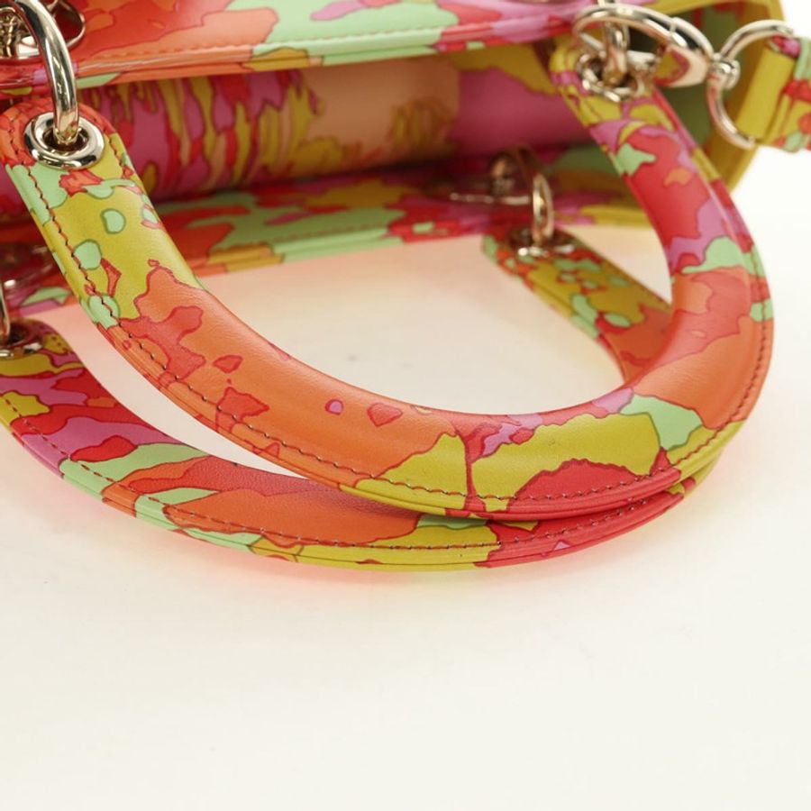 【日本直送】Christian Dior Lady Dior 手提包 真皮 兩用 紅色 金色 正品 190659SM-6
