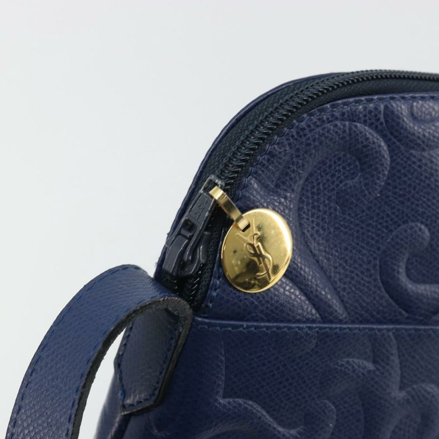 【日本直送】SAINT LAURENT 阿拉伯紋樣肩背包,黑色皮革,金色,正品 190813A-9