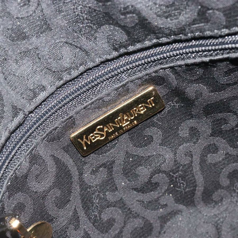 【日本直送】SAINT LAURENT 阿拉伯紋樣肩背包,黑色皮革,金色,正品 190813A-10