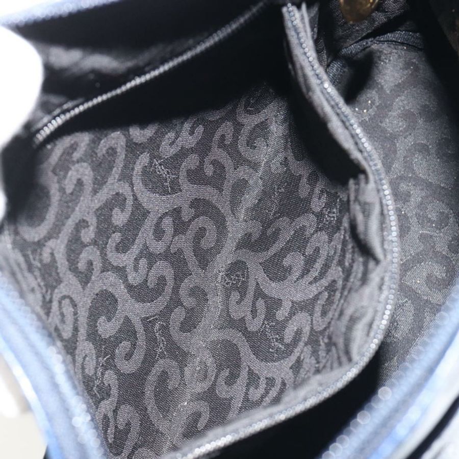 【日本直送】SAINT LAURENT 阿拉伯紋樣肩背包,黑色皮革,金色,正品 190813A-20