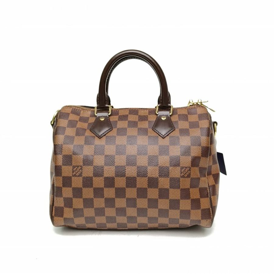 LOUIS VUITTON Sp25配肩帶棕色棋盤格PVC2019肩背包-2
