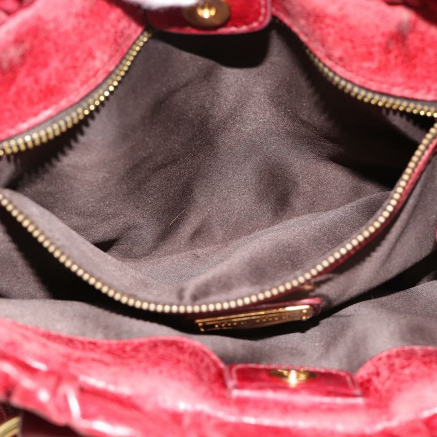 【日本直送】Miu Miu 手提包 皮革 兩用 紅色 金色 正品 186437SAM-21