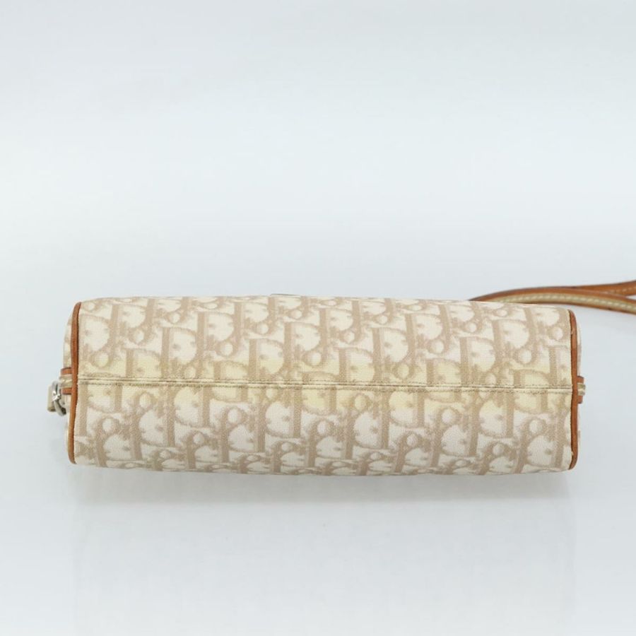 【日本直送】Christian Dior Trotter帆布鏈條浪漫包 PVC米色銀色 正品 187607V-4