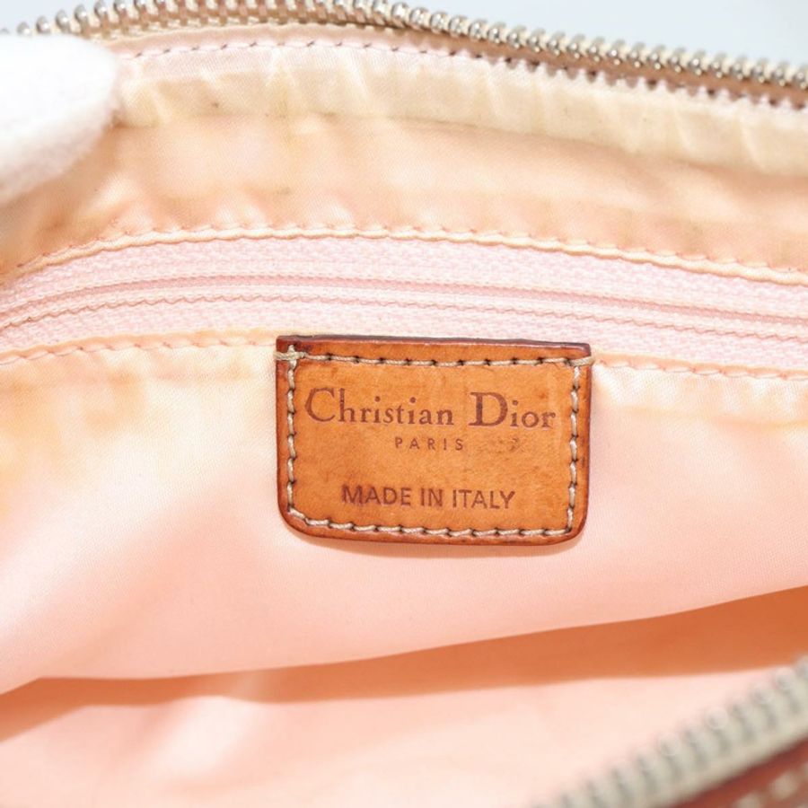 【日本直送】Christian Dior Trotter帆布鏈條浪漫包 PVC米色銀色 正品 187607V-9