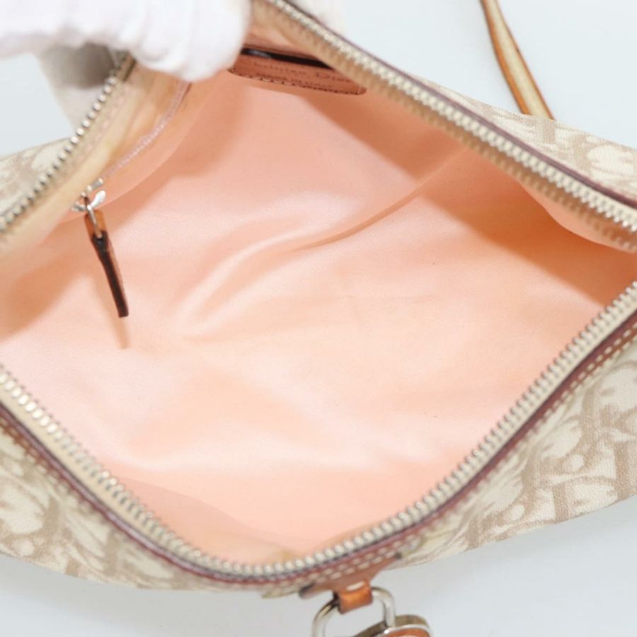 【日本直送】Christian Dior Trotter帆布鏈條浪漫包 PVC米色銀色 正品 187607V-10