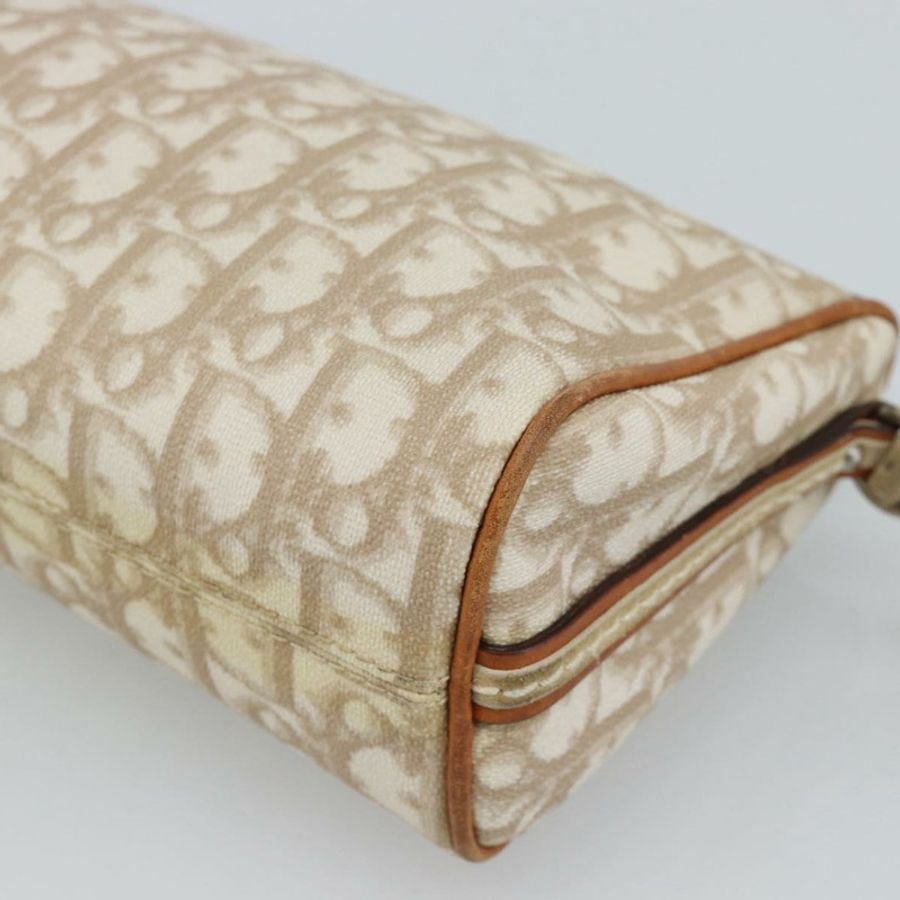 【日本直送】Christian Dior Trotter帆布鏈條浪漫包 PVC米色銀色 正品 187607V-14