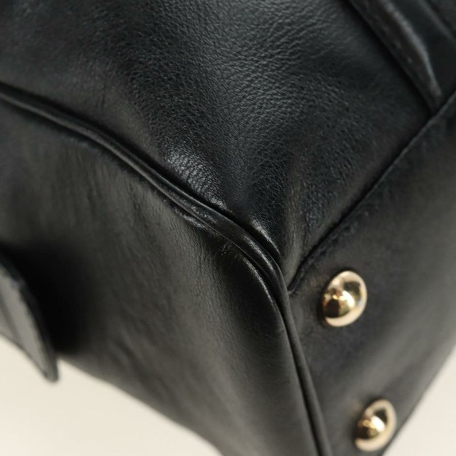 【日本直送】GUCCI 手提包 皮革 黑色 金色 170009 正品 190912SAV-8
