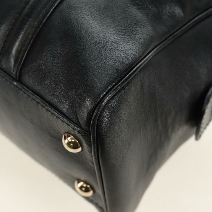 【日本直送】GUCCI 手提包 皮革 黑色 金色 170009 正品 190912SAV-15