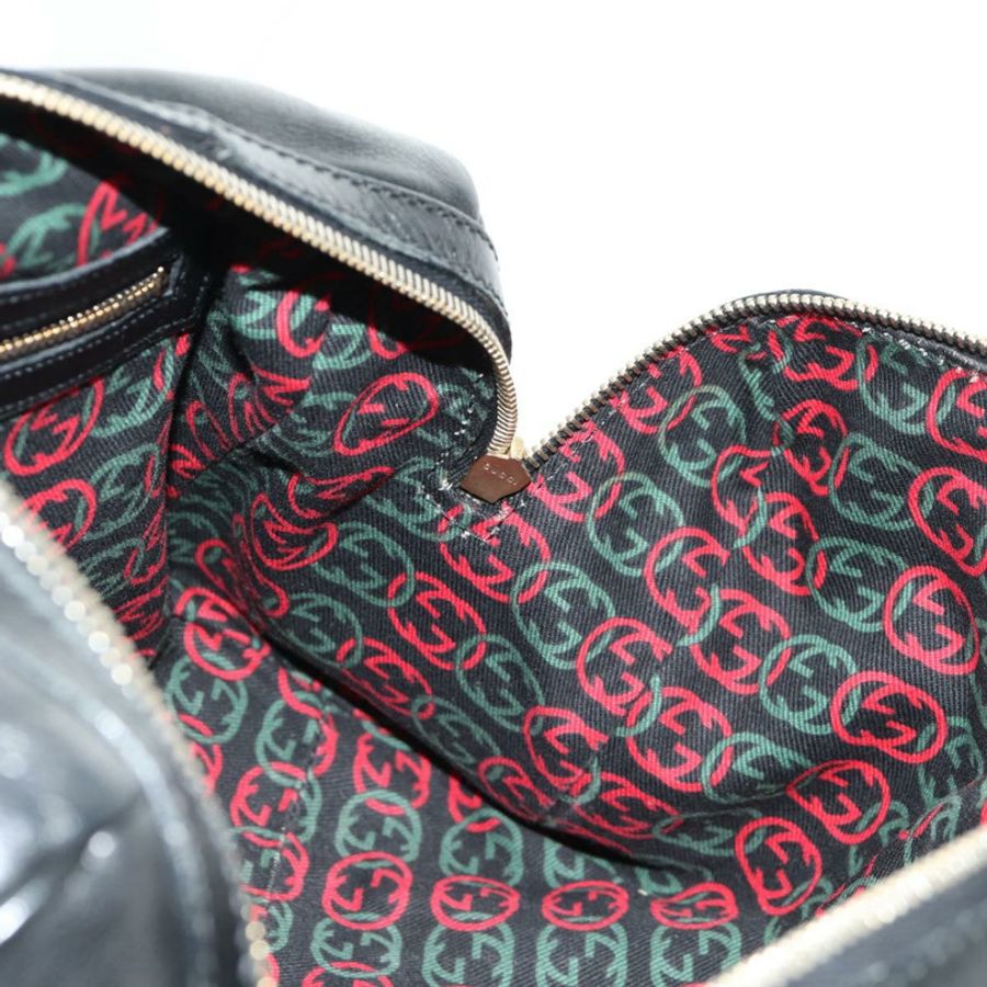 【日本直送】GUCCI 手提包 皮革 黑色 金色 170009 正品 190912SAV-19