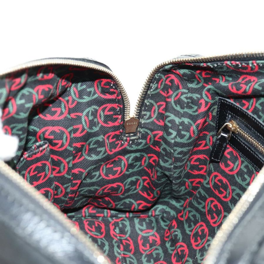【日本直送】GUCCI 手提包 皮革 黑色 金色 170009 正品 190912SAV-20