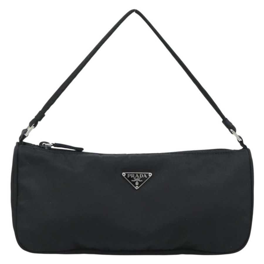 【日本直送】PRADA 尼龍黑色銀色配件包 Auth 191315V-12