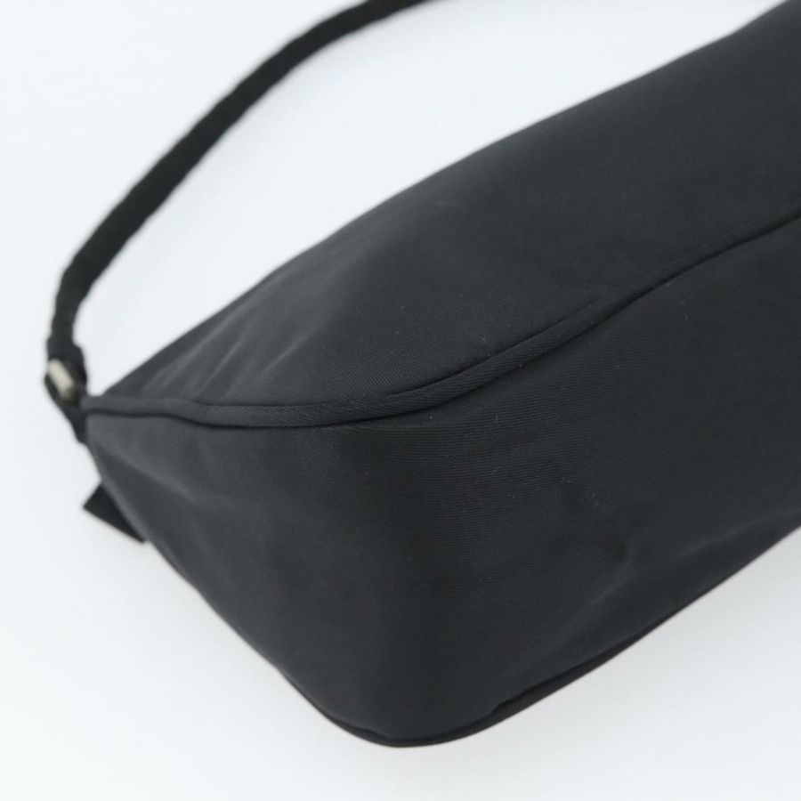 【日本直送】PRADA 尼龍黑色銀色配件包 Auth 191315V-14