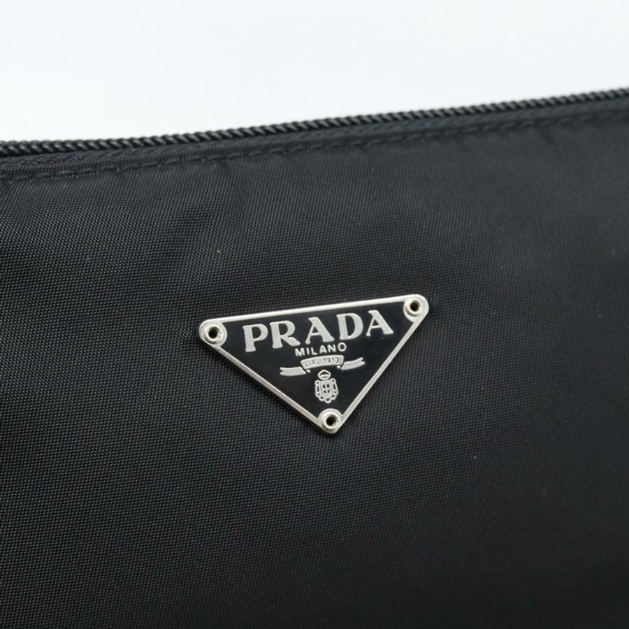 【日本直送】PRADA 尼龍黑色銀色配件包 Auth 191315V-17