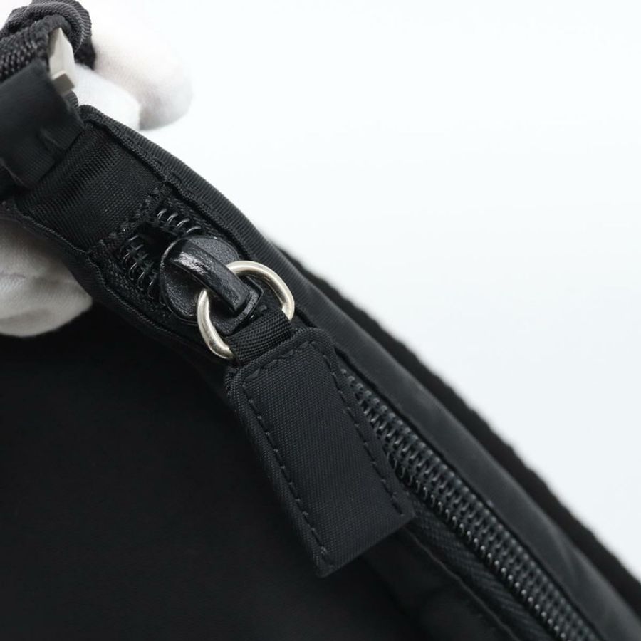 【日本直送】PRADA 尼龍黑色銀色配件包 Auth 191315V-18