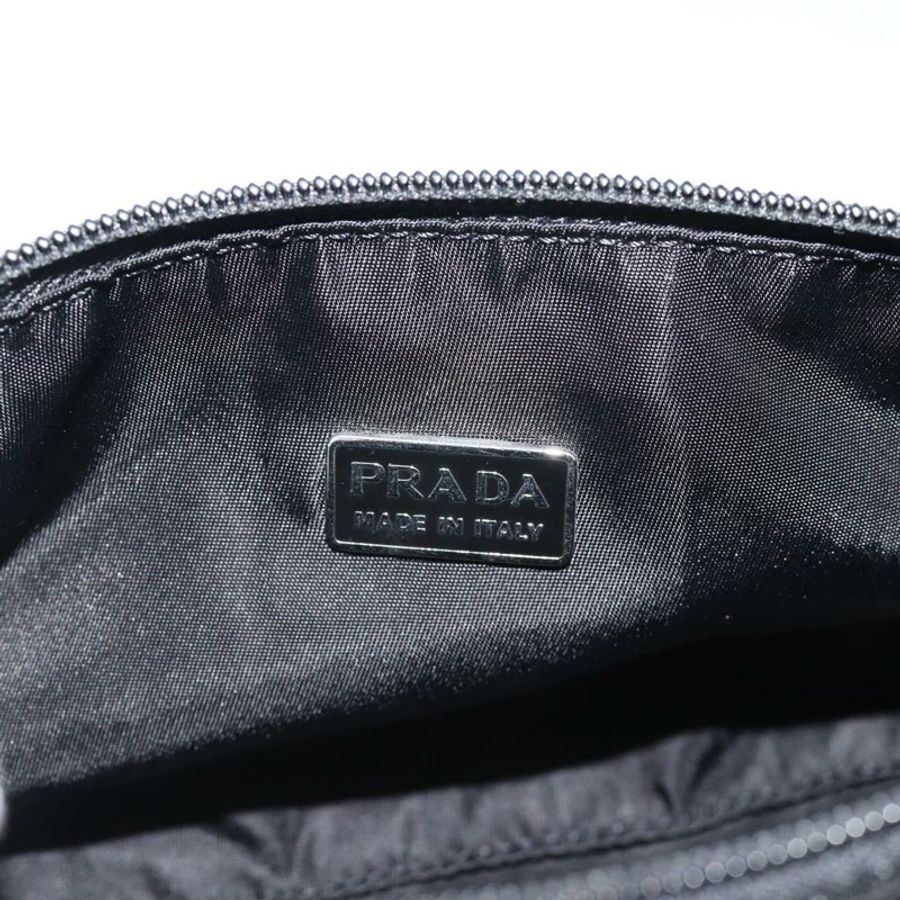 【日本直送】PRADA 尼龍黑色銀色配件包 Auth 191315V-19