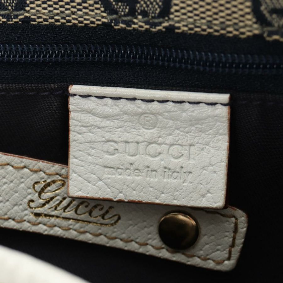 【日本直送】GUCCI Abbey 手提包,皮革,白色,金色,貨號 130736,正品編號 191308V-17