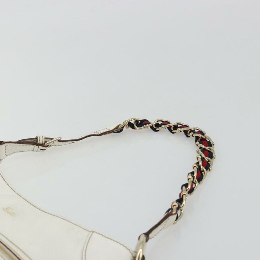 【日本直送】GUCCI Sherry系列鏈條包,皮革材質,白色,金色,貨號153011 491404,正品編號190887A-7