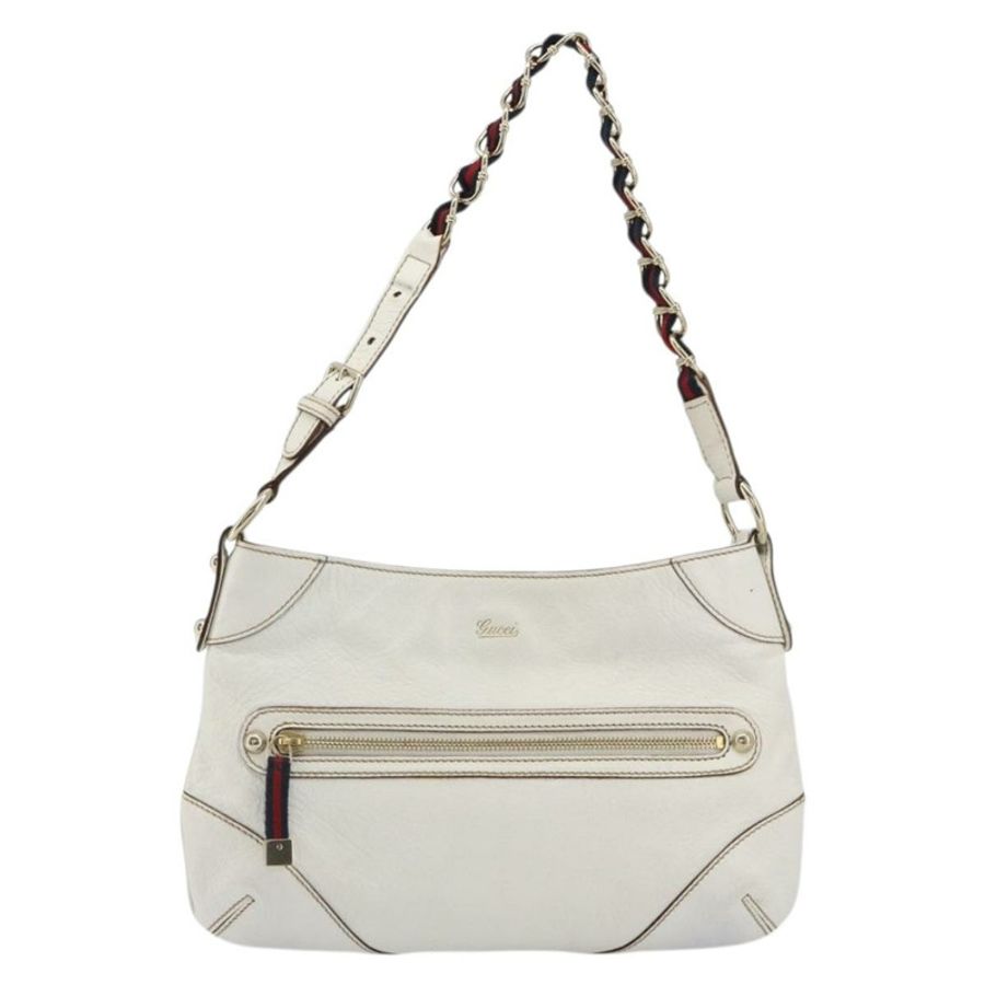 【日本直送】GUCCI Sherry系列鏈條包,皮革材質,白色,金色,貨號153011 491404,正品編號190887A-12