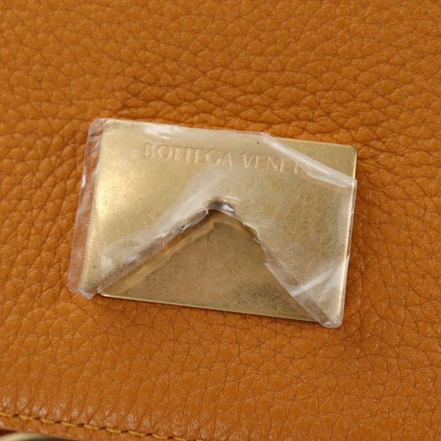 【日本直送】BOTTEGA VENETA Mount 鏈條單肩包 皮革 2way Orange Gold Auth 190656V-8