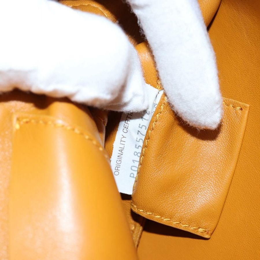 【日本直送】BOTTEGA VENETA Mount 鏈條單肩包 皮革 2way Orange Gold Auth 190656V-10