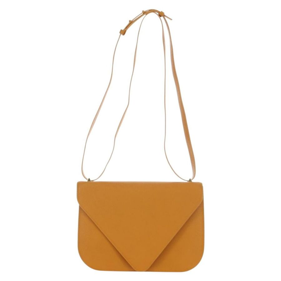 【日本直送】BOTTEGA VENETA Mount 鏈條單肩包 皮革 2way Orange Gold Auth 190656V-12