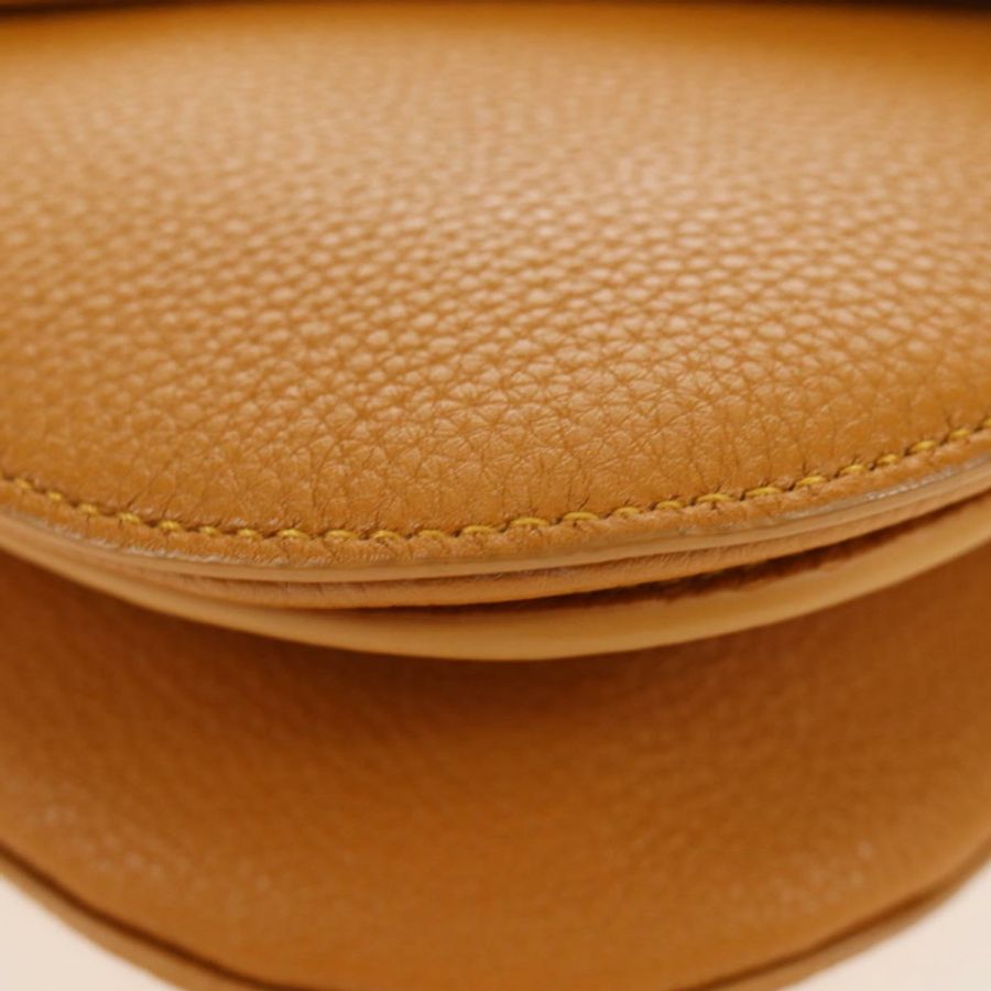 【日本直送】BOTTEGA VENETA Mount 鏈條單肩包 皮革 2way Orange Gold Auth 190656V-15