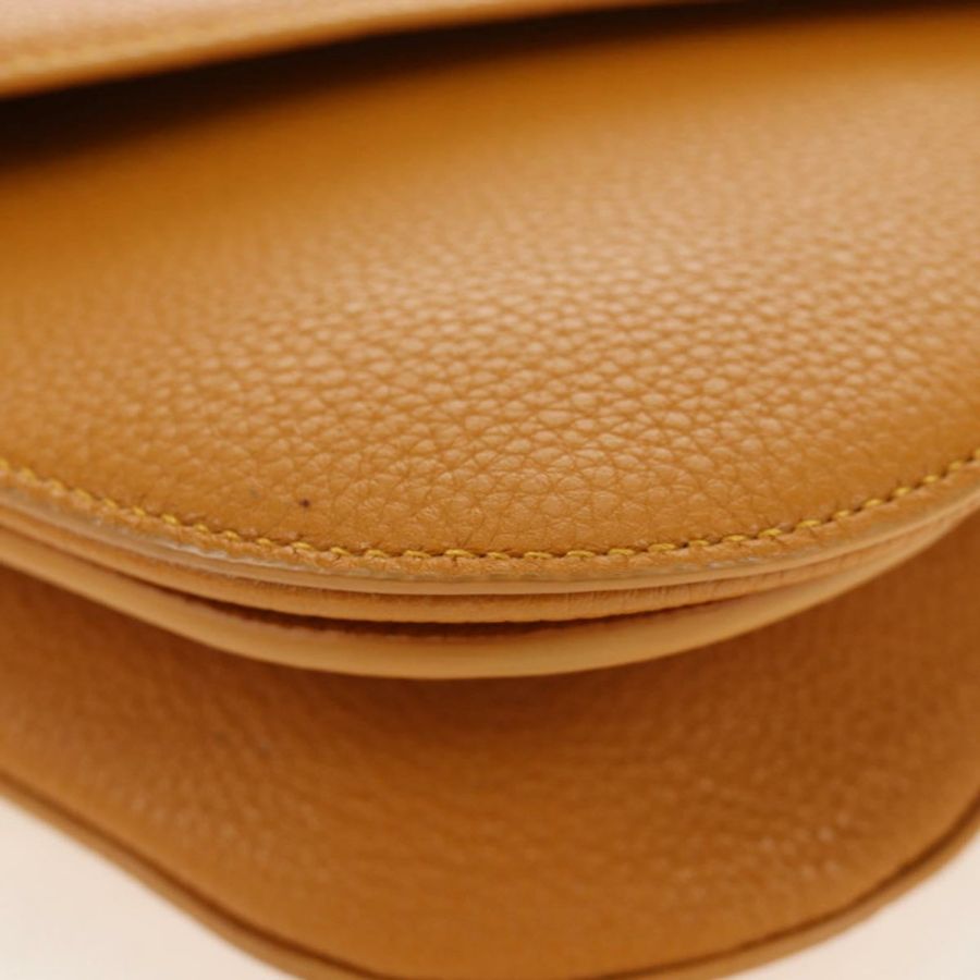 【日本直送】BOTTEGA VENETA Mount 鏈條單肩包 皮革 2way Orange Gold Auth 190656V-16