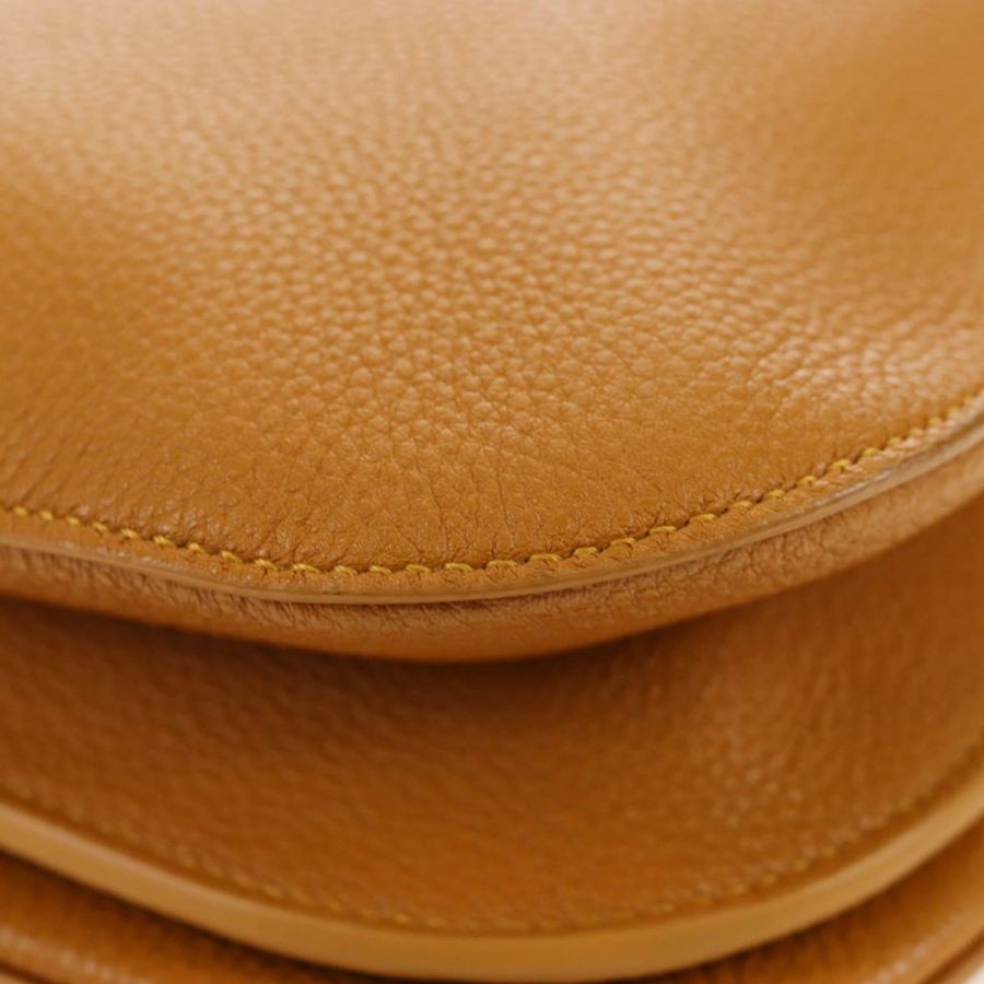 【日本直送】BOTTEGA VENETA Mount 鏈條單肩包 皮革 2way Orange Gold Auth 190656V-17