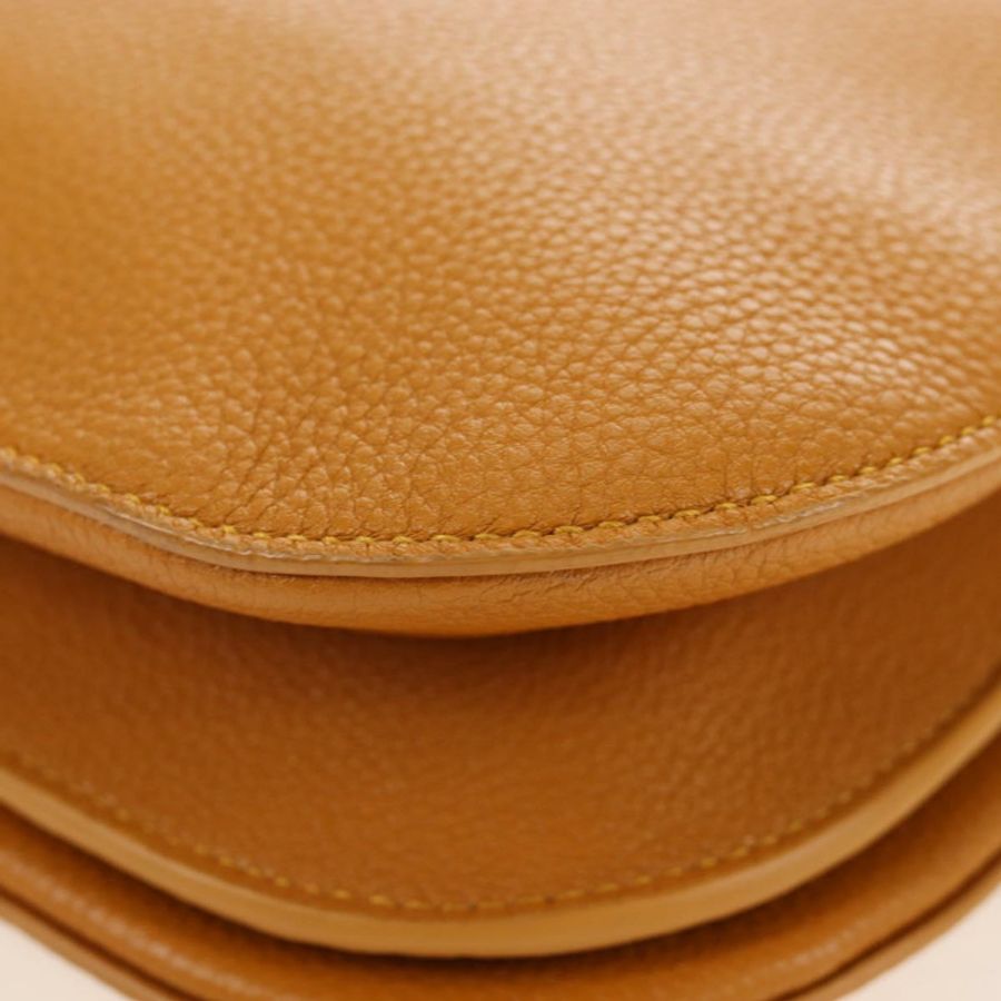 【日本直送】BOTTEGA VENETA Mount 鏈條單肩包 皮革 2way Orange Gold Auth 190656V-18