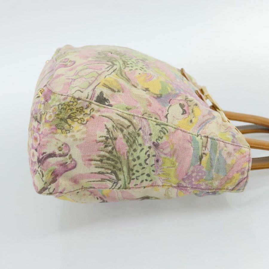 【日本直送】FENDI 手提包 帆布 米色 金色 正品 190653V-2
