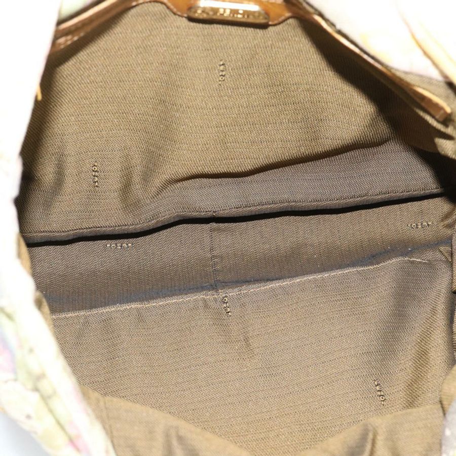 【日本直送】FENDI 手提包 帆布 米色 金色 正品 190653V-10