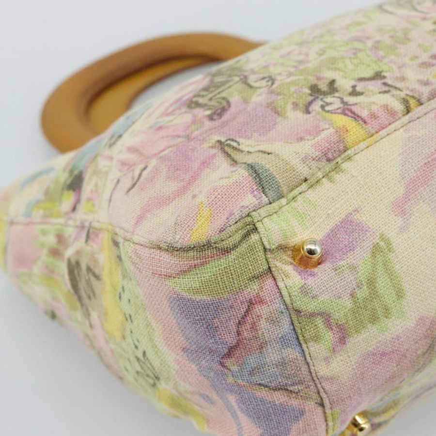【日本直送】FENDI 手提包 帆布 米色 金色 正品 190653V-13