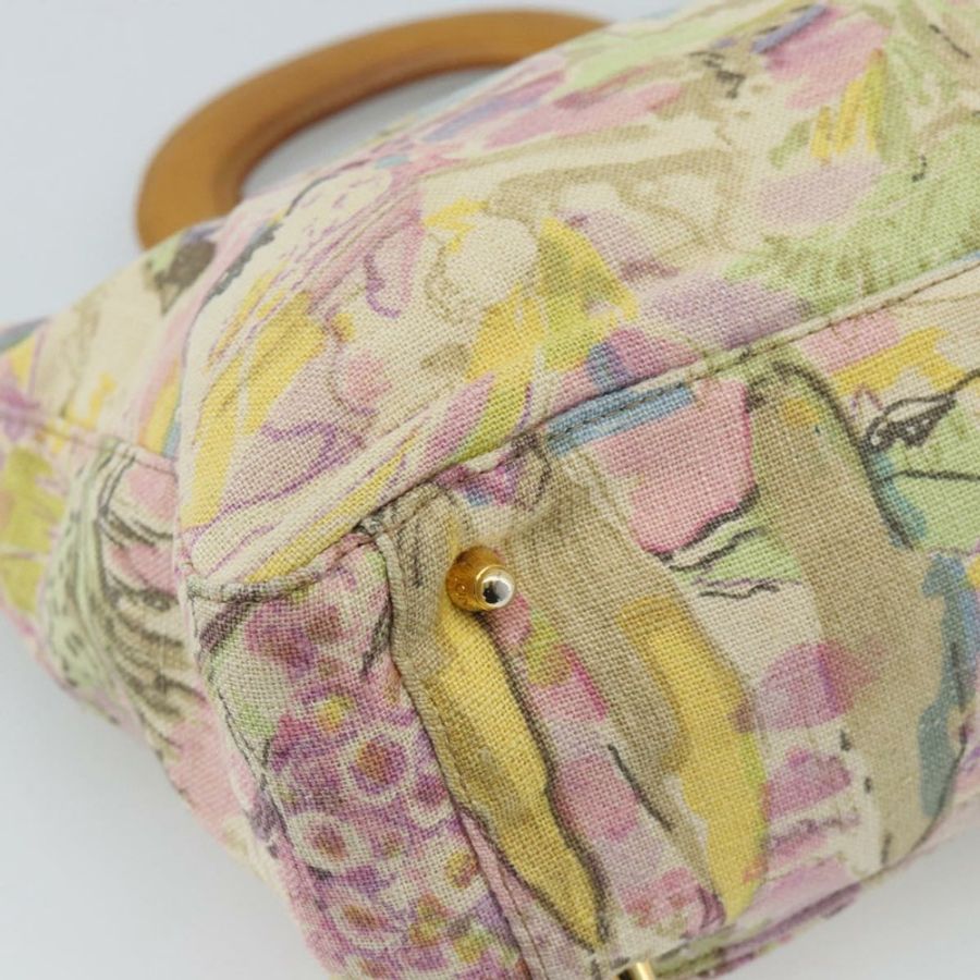 【日本直送】FENDI 手提包 帆布 米色 金色 正品 190653V-15