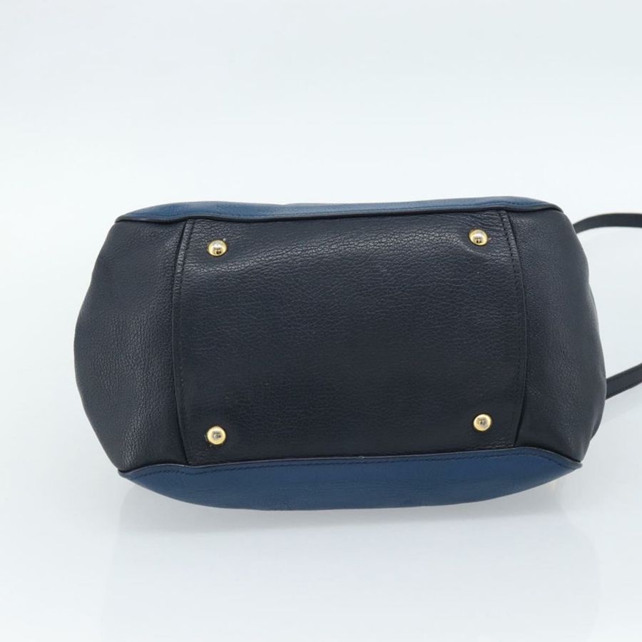 【日本直送】Miu Miu 手提包 皮革 兩用 藍色 金色 正品 190650-4