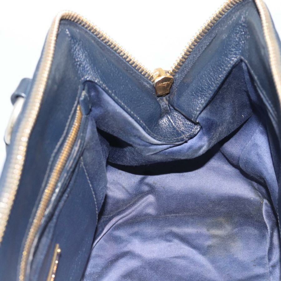 【日本直送】Miu Miu 手提包 皮革 兩用 藍色 金色 正品 190650-20