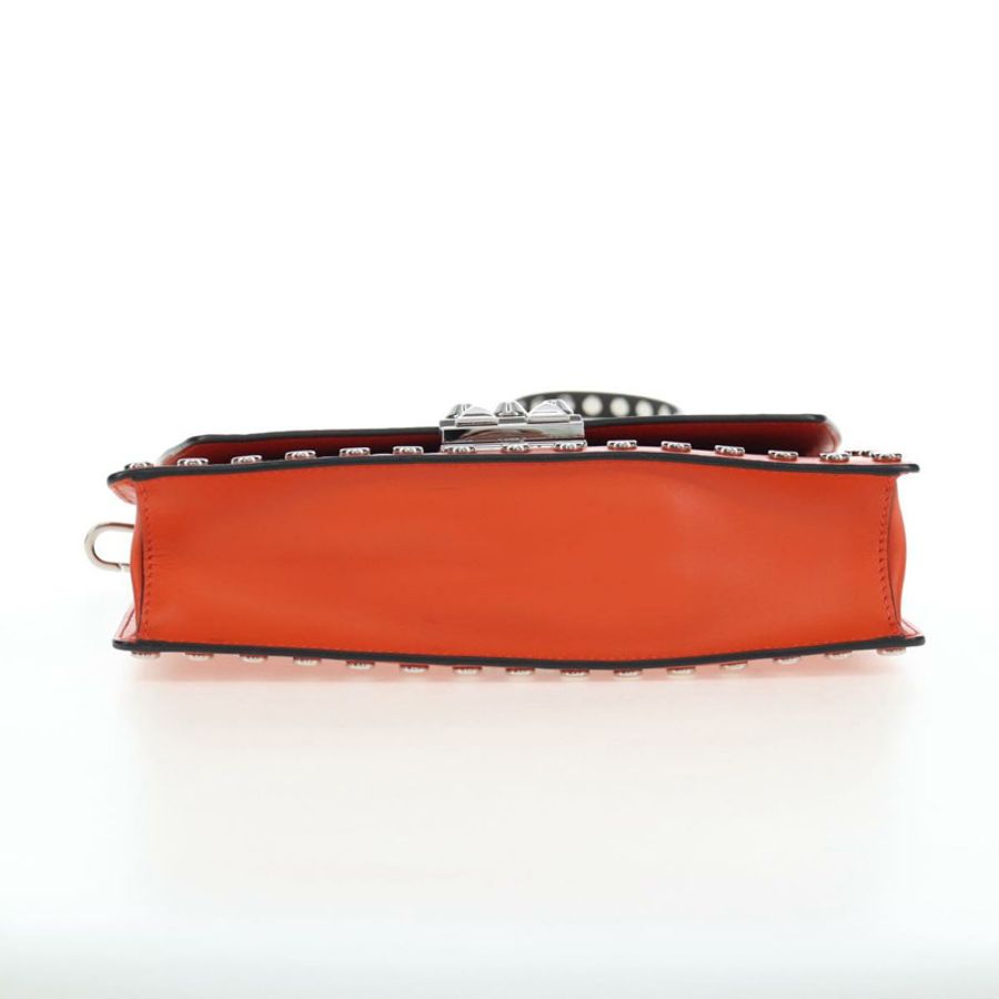 【日本直送】PRADA 橙色銀色皮革肩背包,貨號 190652M-4