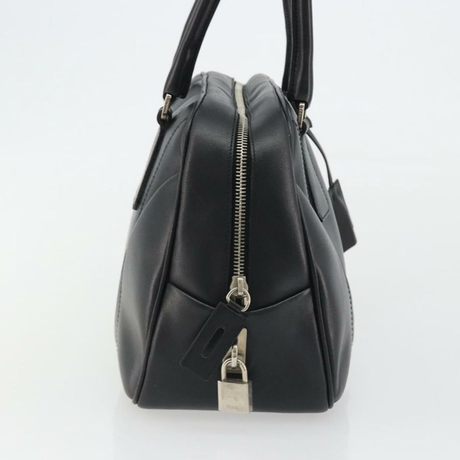 【日本直送】PRADA 保齡球手袋 皮革 黑色 銀色 正品 190893A-3