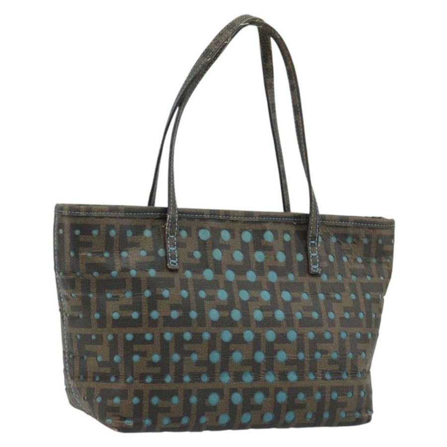 【日本直送】FENDI Zucca帆布手提包 PVC黑色棕色 正品 190868-0