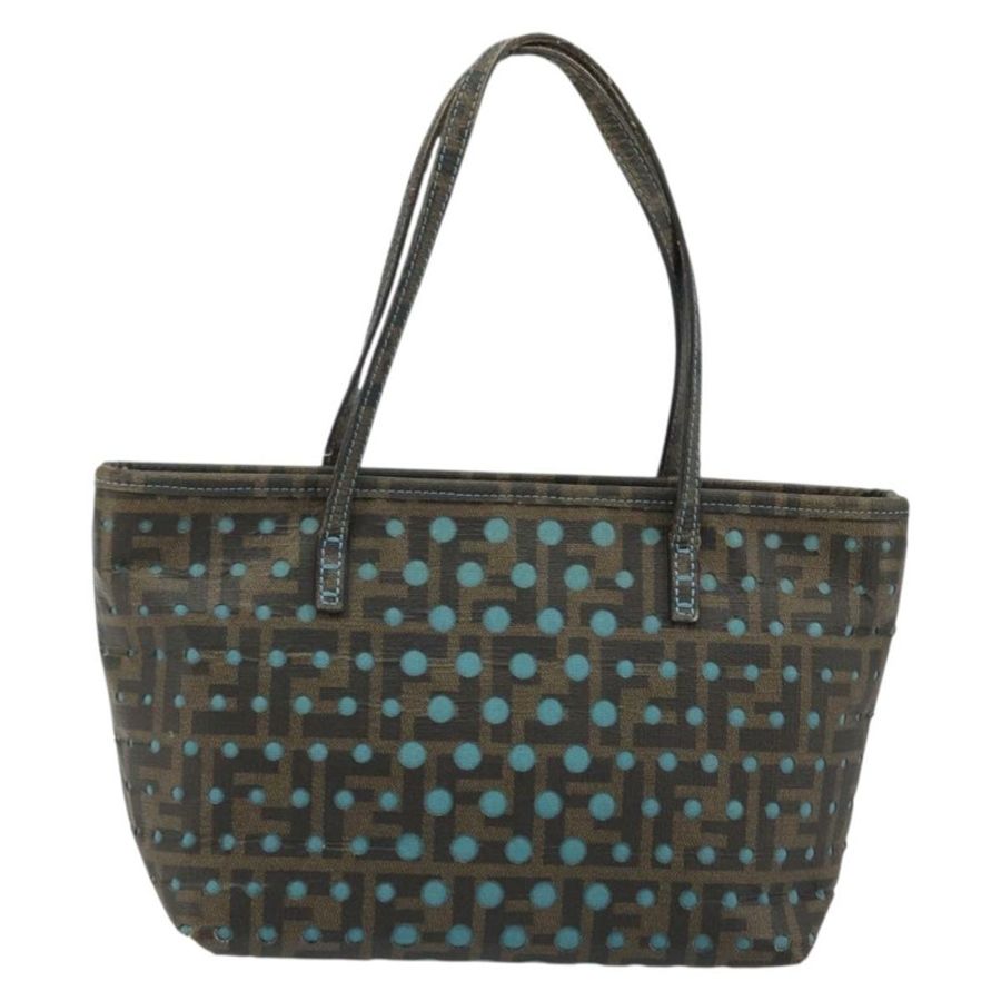 【日本直送】FENDI Zucca帆布手提包 PVC黑色棕色 正品 190868-1