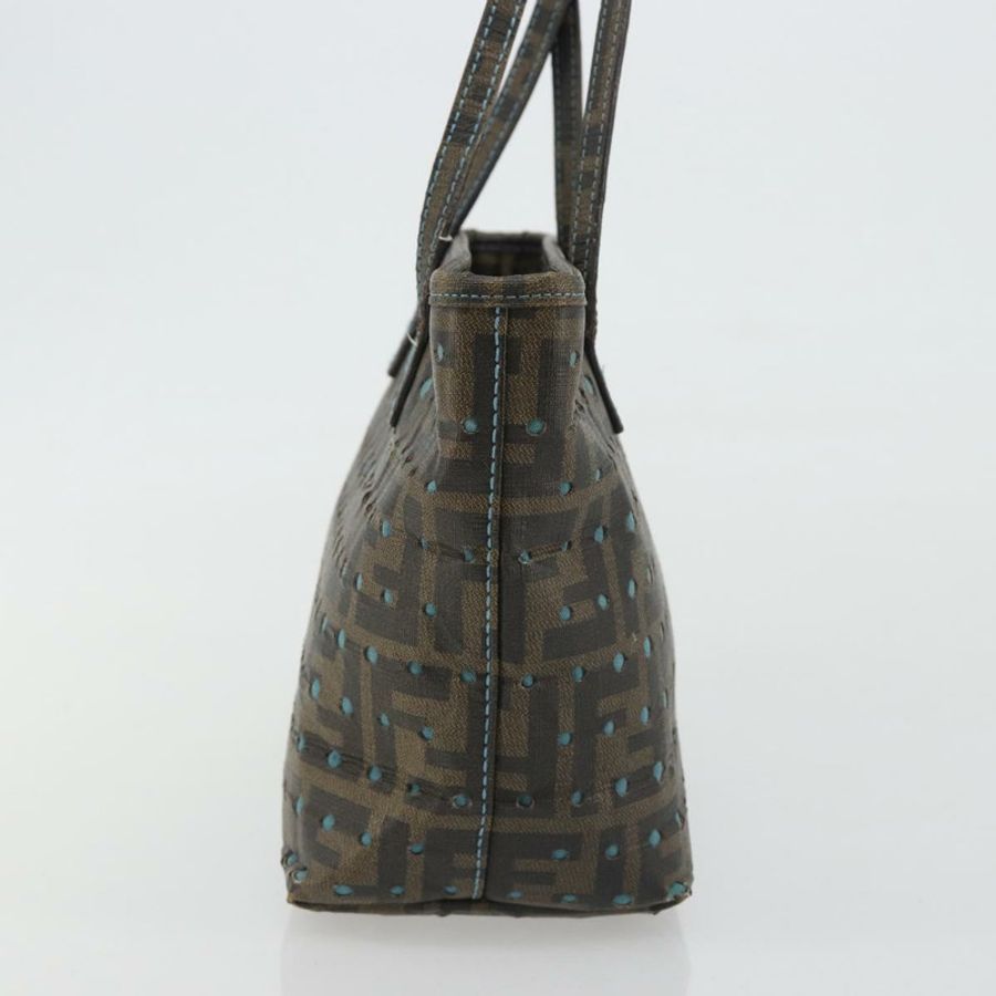 【日本直送】FENDI Zucca帆布手提包 PVC黑色棕色 正品 190868-2