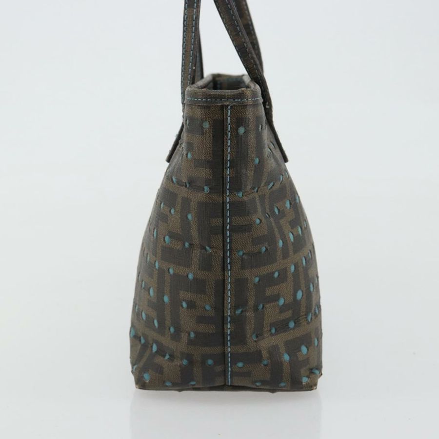 【日本直送】FENDI Zucca帆布手提包 PVC黑色棕色 正品 190868-3
