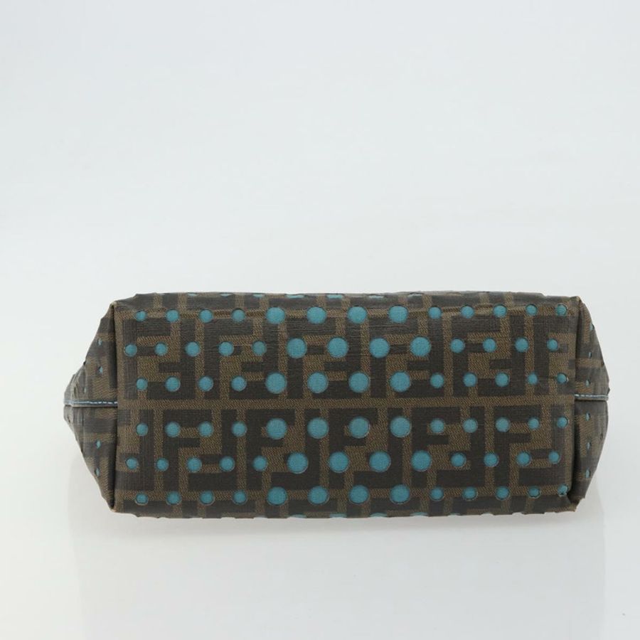 【日本直送】FENDI Zucca帆布手提包 PVC黑色棕色 正品 190868-4