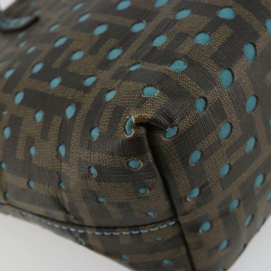 【日本直送】FENDI Zucca帆布手提包 PVC黑色棕色 正品 190868-9