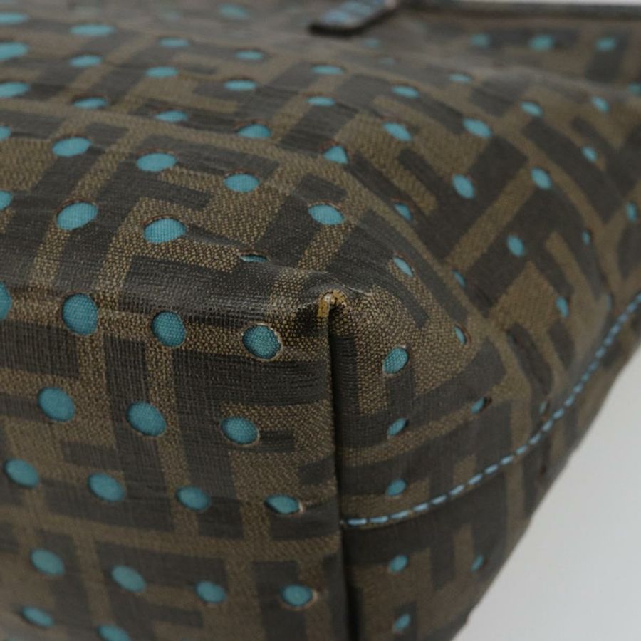 【日本直送】FENDI Zucca帆布手提包 PVC黑色棕色 正品 190868-13