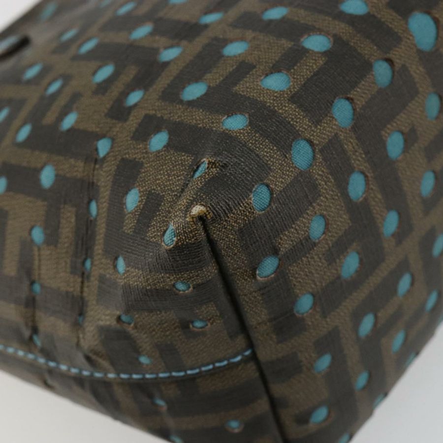 【日本直送】FENDI Zucca帆布手提包 PVC黑色棕色 正品 190868-14
