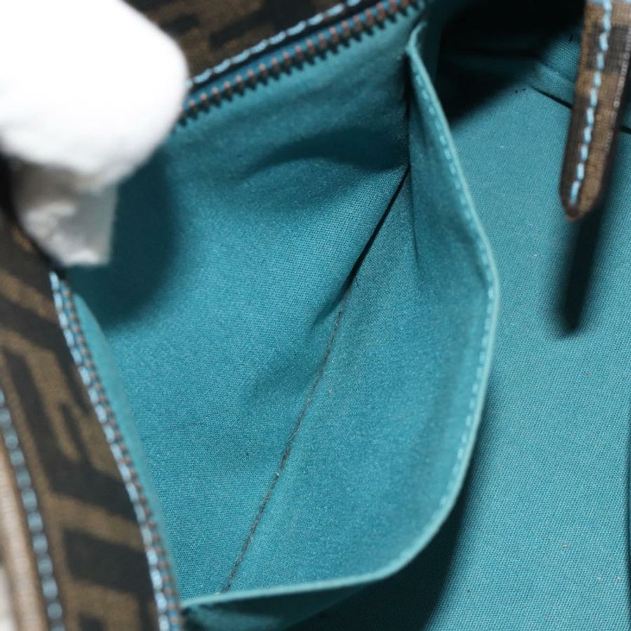 【日本直送】FENDI Zucca帆布手提包 PVC黑色棕色 正品 190868-20