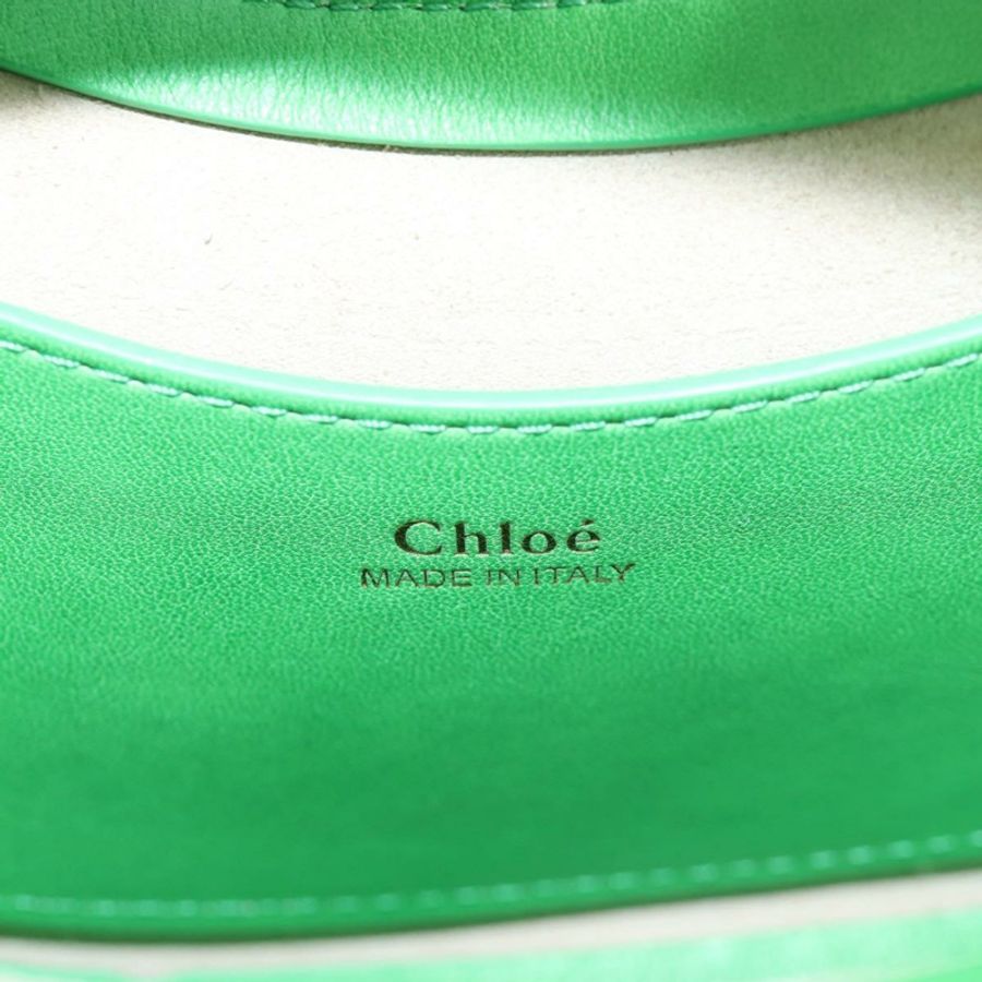 【日本直送】Chloe Kiss 單肩包 皮革 2way 綠金 正品 191257V-21